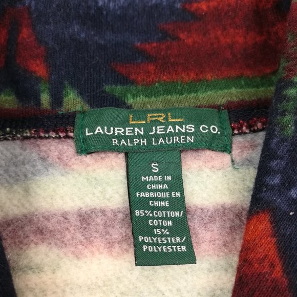 Lauren Ralph Lauren Aztec Southwestern Tribal Shawl Cardigan Sweater - Picture 4 of 6